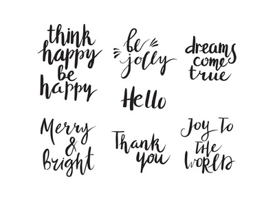 向量集的装饰性元素书法文字照片