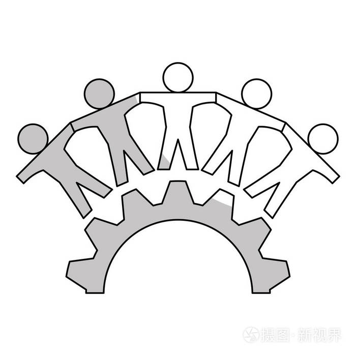 人和团队精神的设计插画-正版商用图片0wabcl-摄图新视界