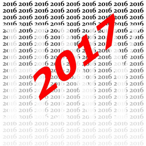 2017 这里是文本图标快乐新的一年