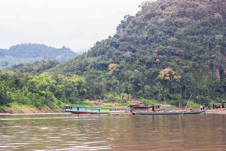 在北老挝湄公河的景观