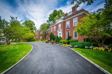 院长家，哈佛商学院在波士顿，Massachu