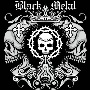 垃圾摇滚骷髅徽章照片