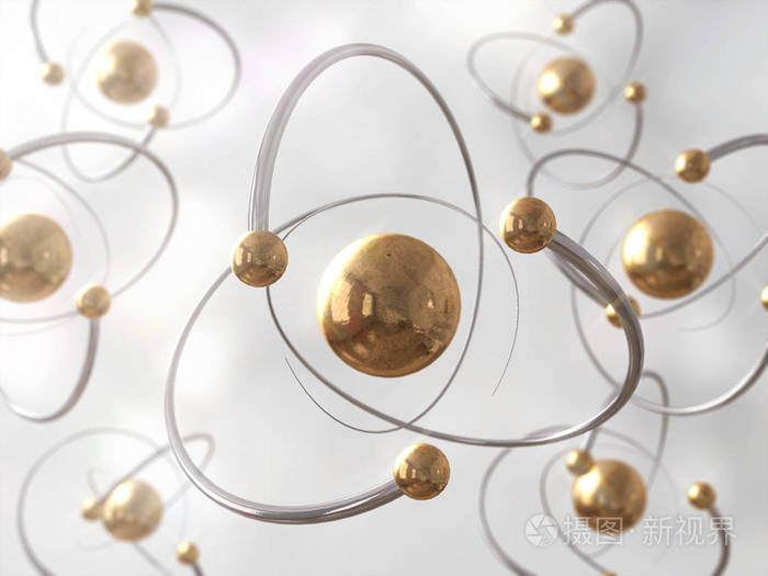 科学原子分子 dna 模型结构, 3d 渲染