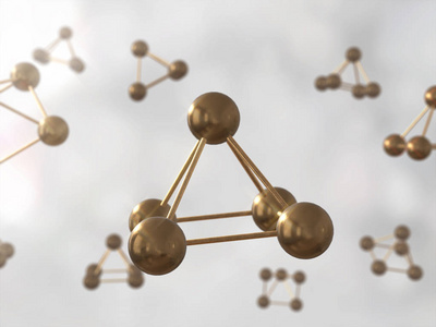 科学原子分子 dna 模型结构 3d 渲染照片