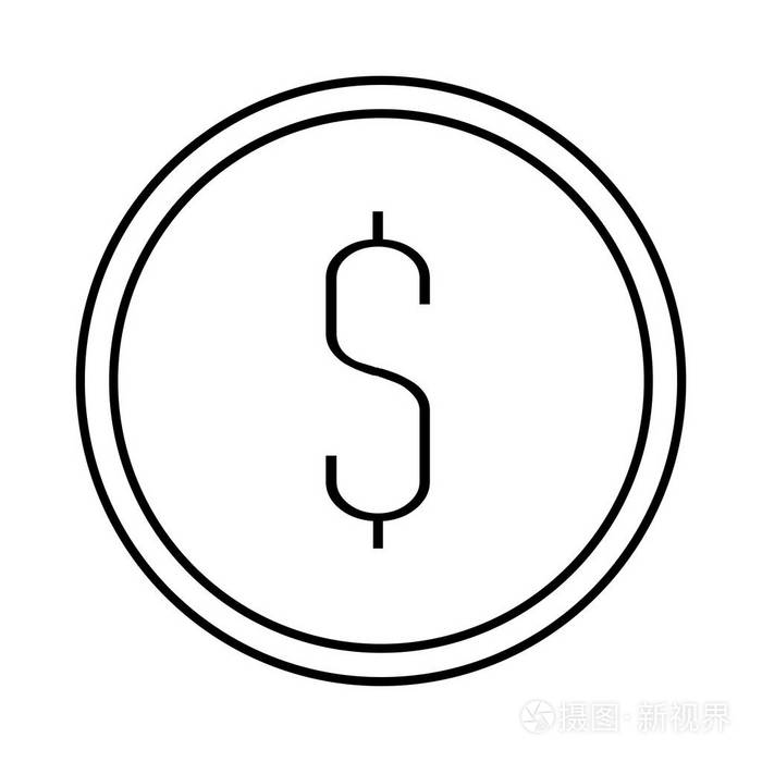硬币钱孤立的图标插画-正版商用图片0wauam-摄图新视界