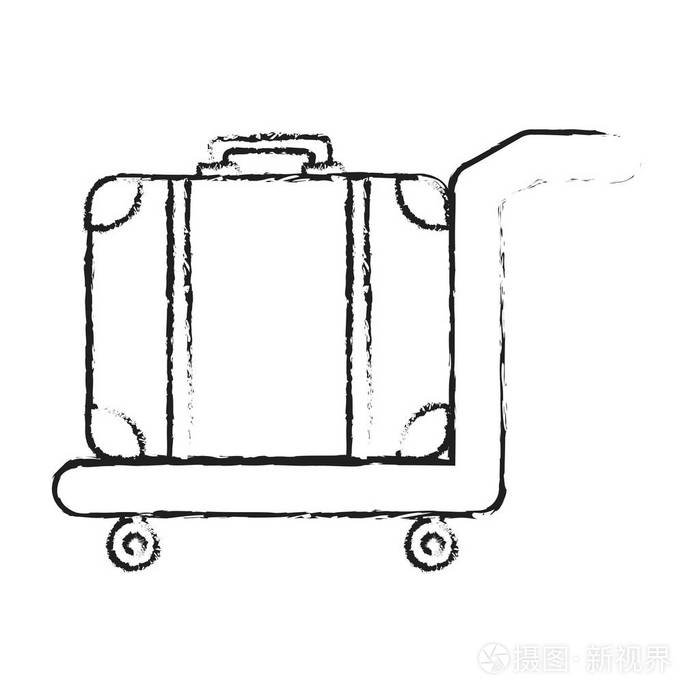 行李手推车插画-正版商用图片0wauz7-摄图新视界