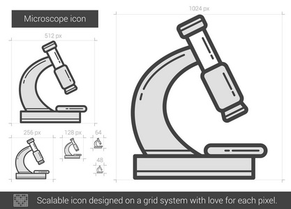 显微镜线图标
