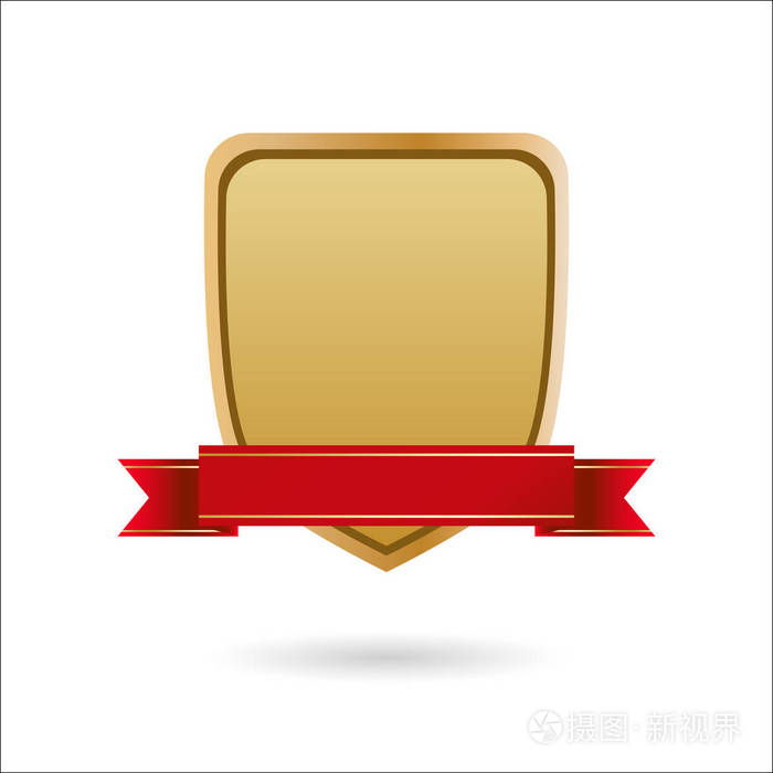 白色背景上的徽章矢量