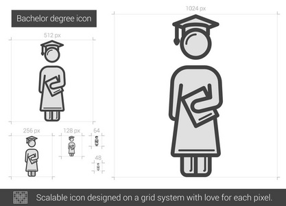 学士学位线图标