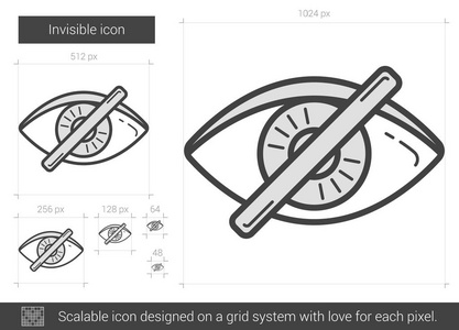 看不见的线图标
