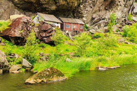 在 Jossingfjord，挪威 Helleren 房子