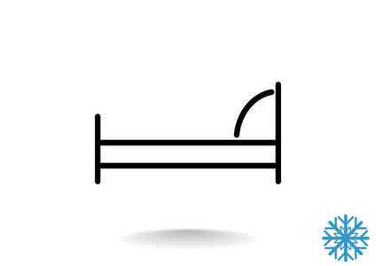 简洁的床品图标图片