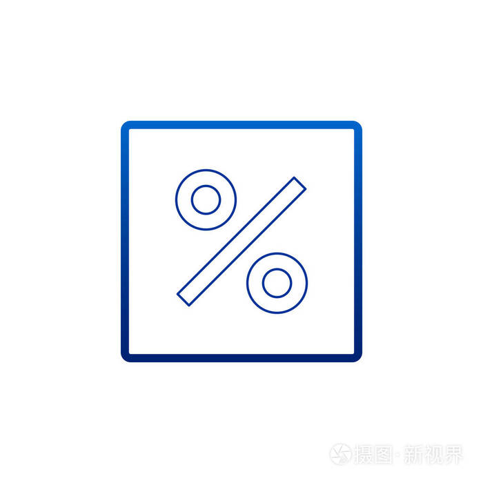 百分比的平面样式图标插画-正版商用图片0wb5ff-摄图新视界