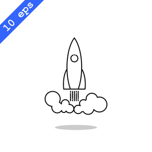 火箭平面样式图标