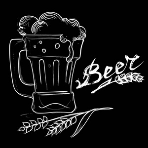 啤酒矢量 logo 刻字