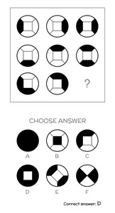智商测试。选择答案
