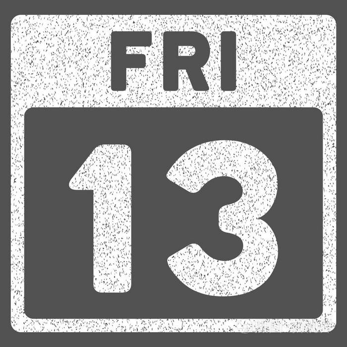 13 星期五日历页面肌理质感图标