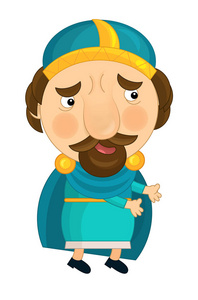 卡通快乐和搞笑骑士或国王照片