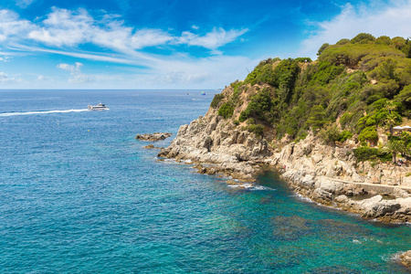 岩石上滩海岸