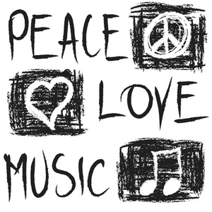 grunge 和平，爱和音乐