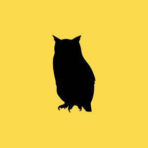 猫头鹰图标图孤立的矢量标志符号