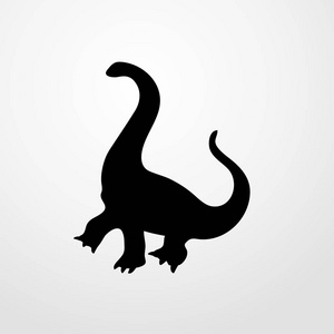 dinosaurus 图标图孤立的矢量标志符号