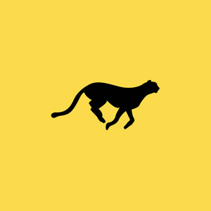 猎豹猫图标图孤立的矢量标志符号