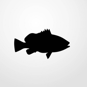 鱼图标图标图孤立的矢量标志符号