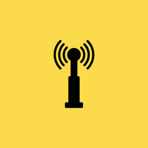 无线电信号图标图孤立的矢量标志符号照片