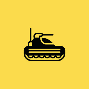 坦克图标图孤立的矢量标志符号