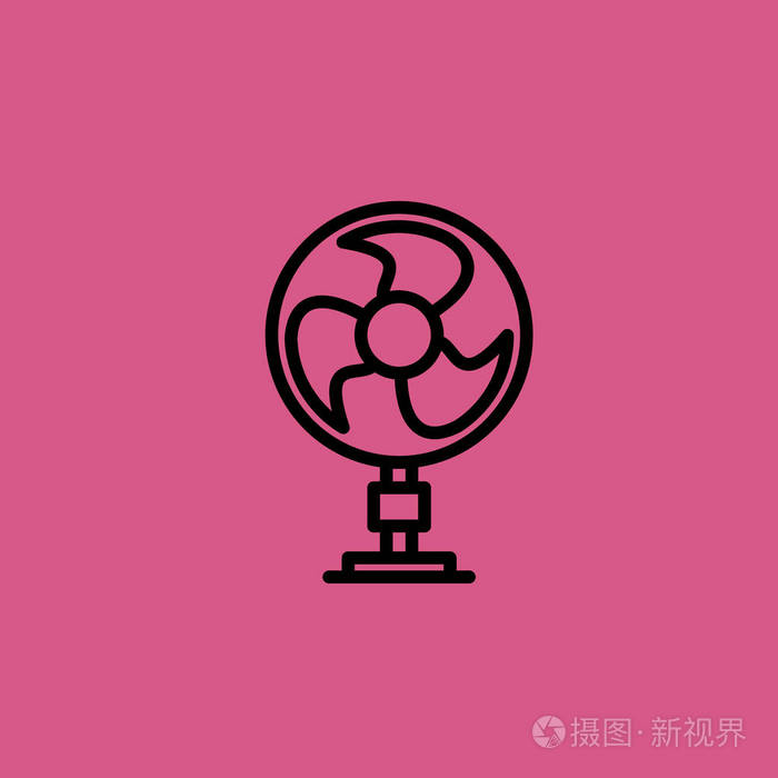 冷却器图标图孤立的矢量标志符号