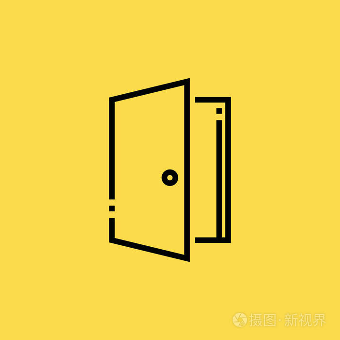 门图标图孤立的矢量标志符号插画-正版商用图片0wc903-摄图新视界