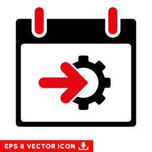 Cog 集成日历天矢量 Eps 图标