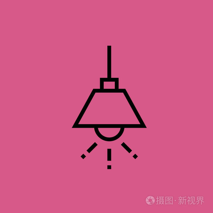 灯图标图孤立的矢量标志符号