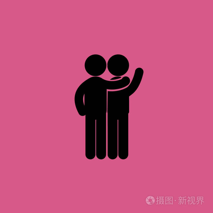 朋友图标图孤立的矢量标志符号