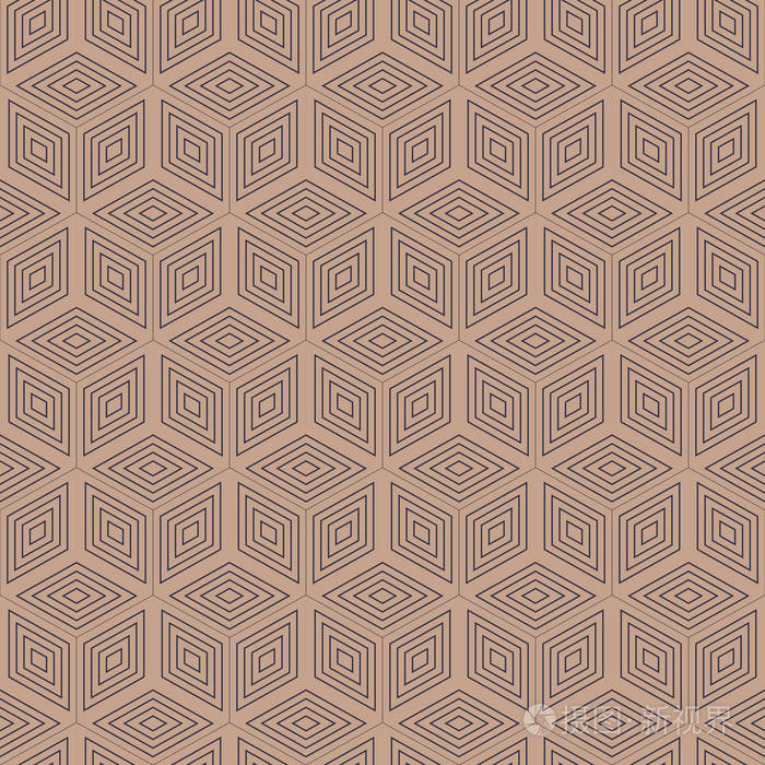 几何多边形无缝模式.时尚的图形设计.矢量图.背景设计.视错觉 3d.