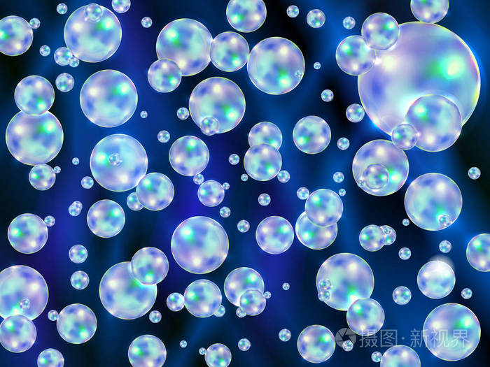 与彩色分散气泡抽象背景插画-正版商用图片0wcewt-摄图新视界