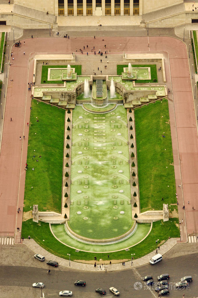 特罗卡德罗喷泉,鸟瞰图