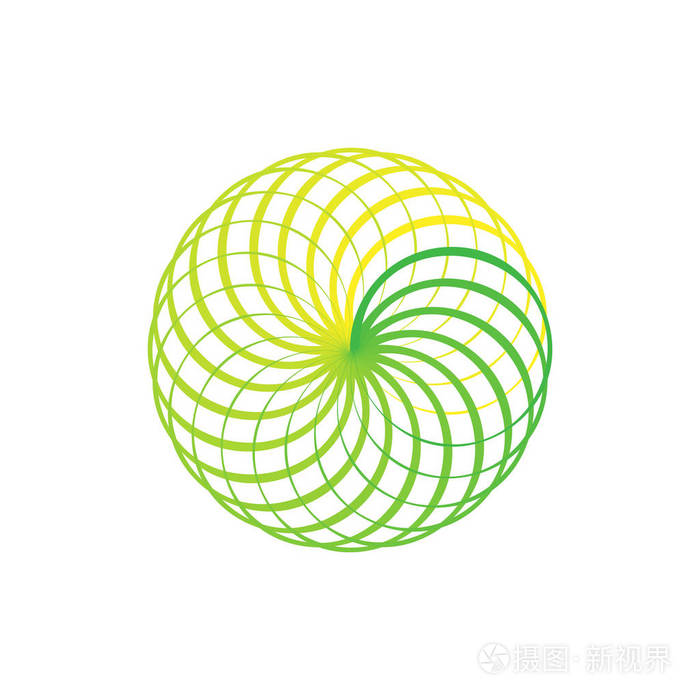 的图形设计美的概念生动的色彩植物徽标光滑的形状普通平面样式颜色