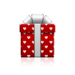 情人节礼品盒和包装矢量图的心