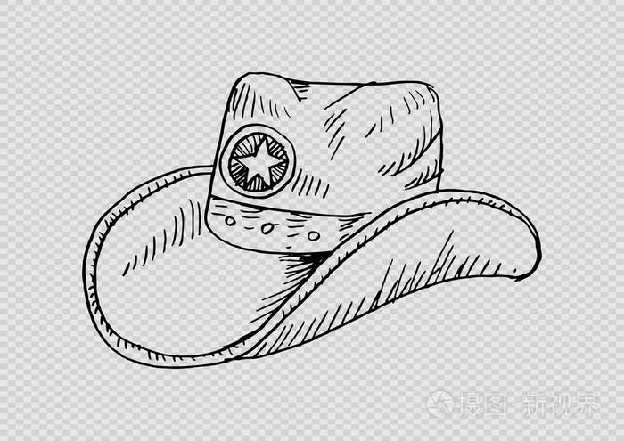 牛仔帽粗略的风格