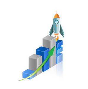 一飞冲天利润一飞冲天.业务图的概念照片