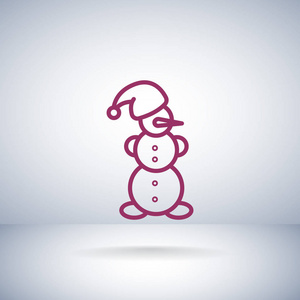 雪人平面样式图标