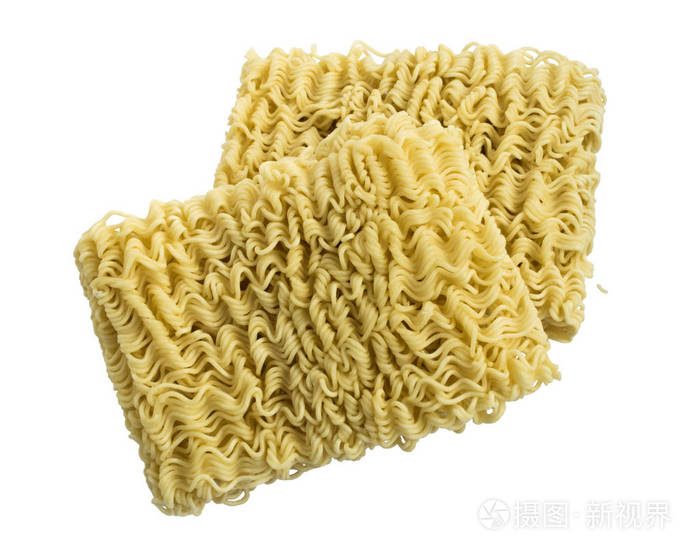 方便面或孤立的白色背景上的拉面