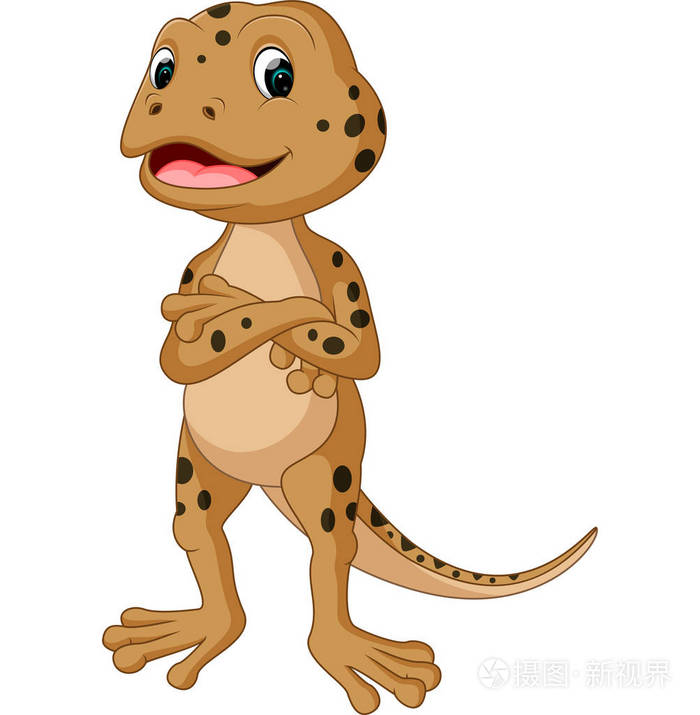 可爱的蜥蜴卡通插画 正版商用图片0wd2ft 摄图新视界