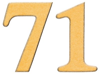 71，有 71 个，木材结合黄色插入的数字是
