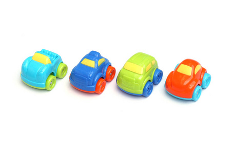 孩子们的塑胶玩具车