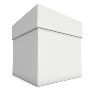 孤立在白色背景上的白色盒子