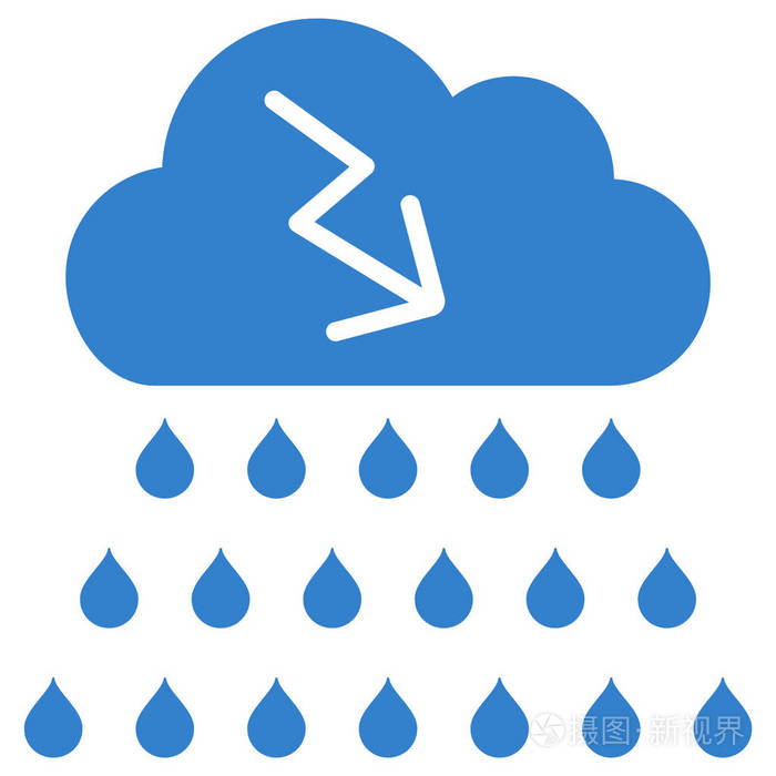 雷暴雨云平图标