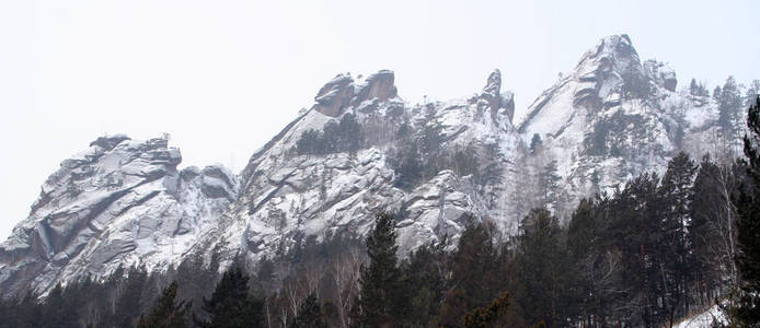 在克拉斯诺雅斯克支柱储备山 Takmak